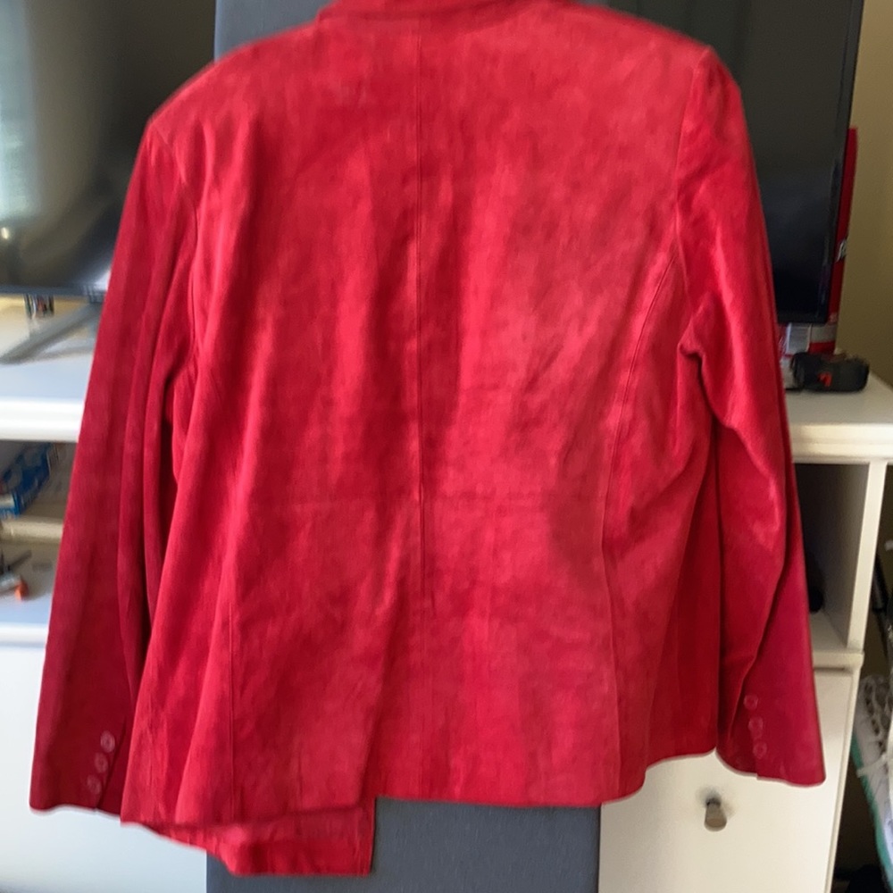 Red suede jacket - Picture 3 of 4
